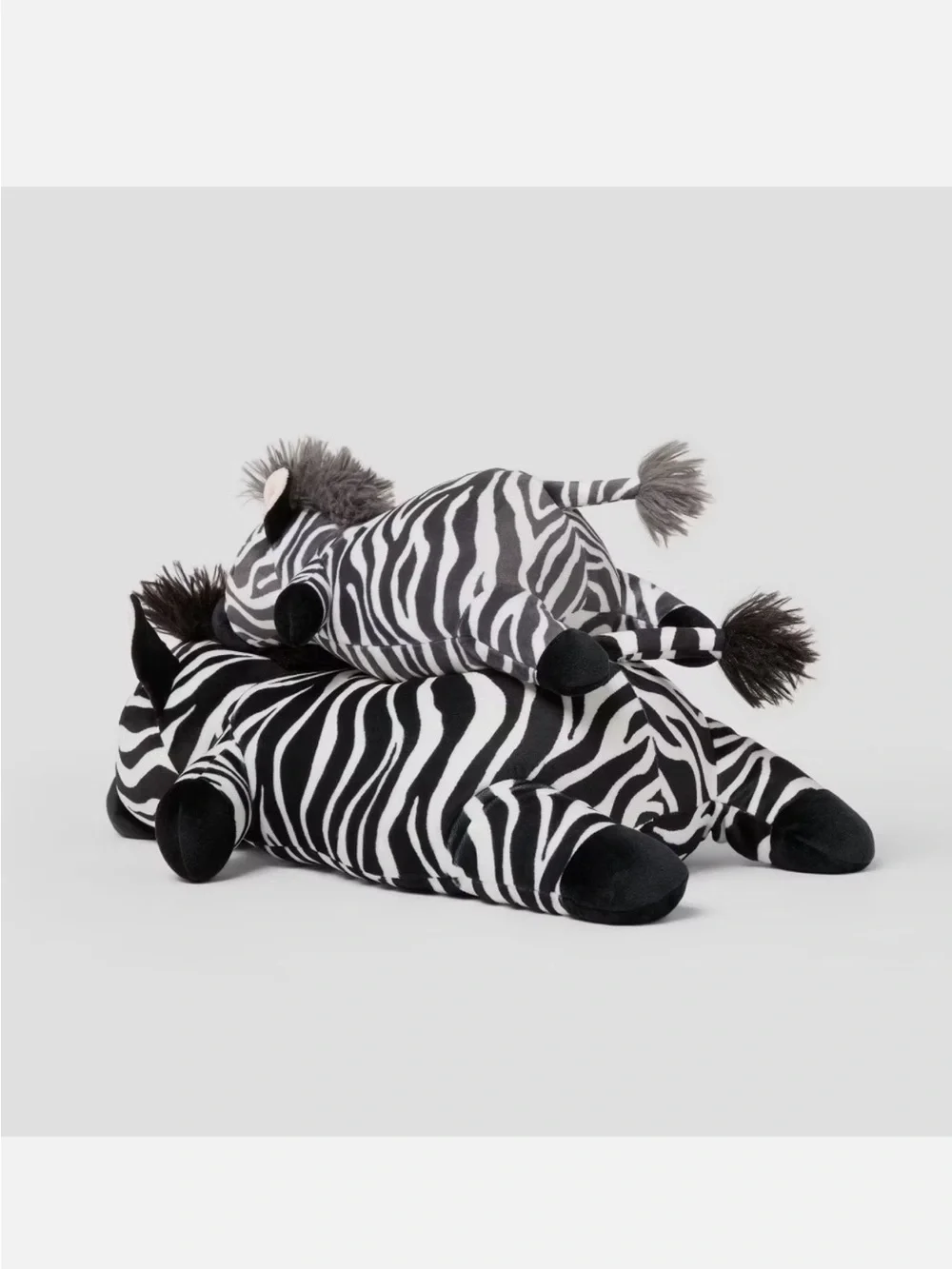 NWT Pillowfort Weighted Plush ZEBRA & BABY Stuffed Animal Throw Pillow